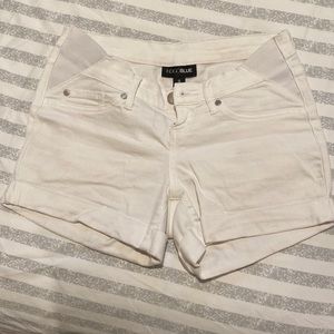 White denim maternity shorts XS